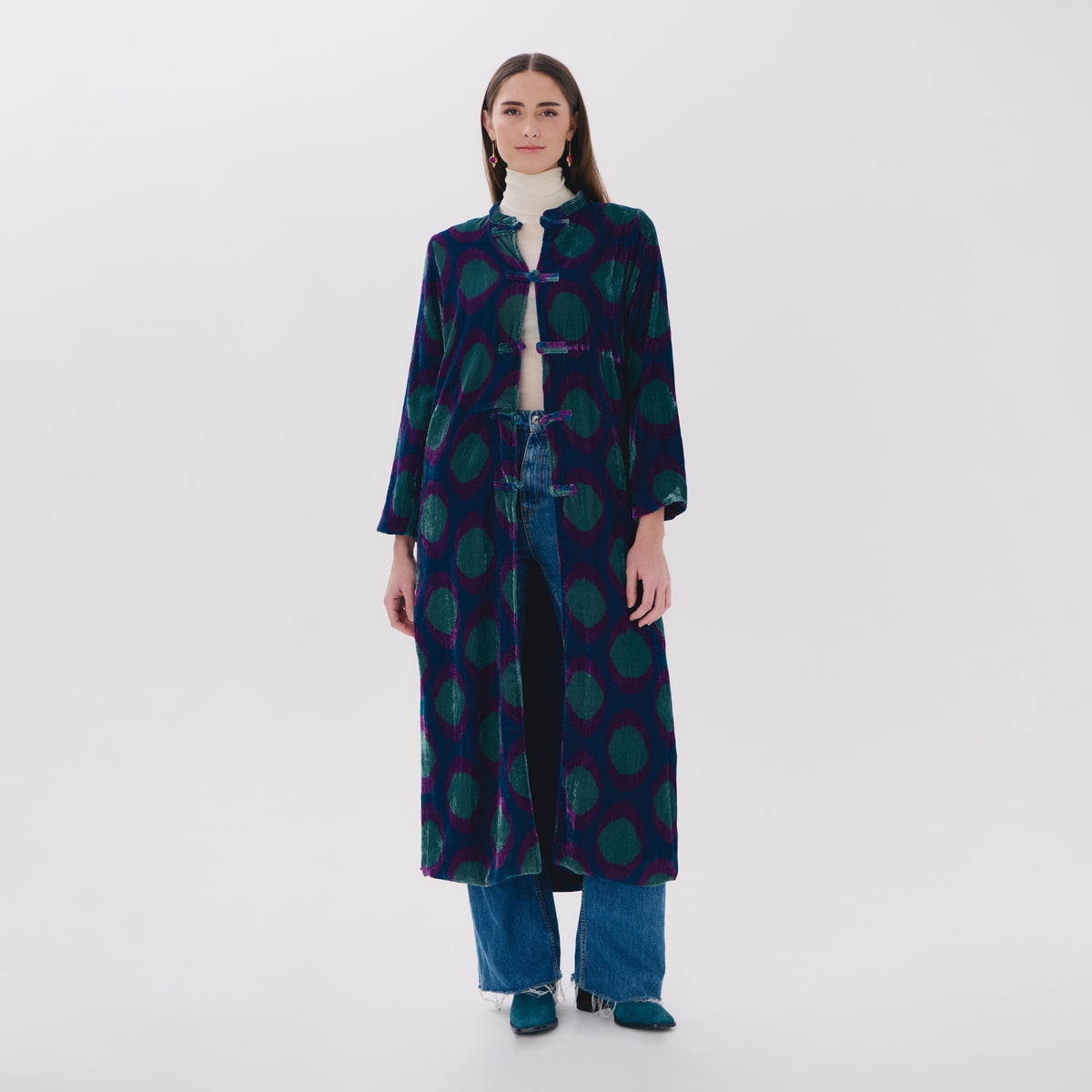 Robin blue medallion Coat