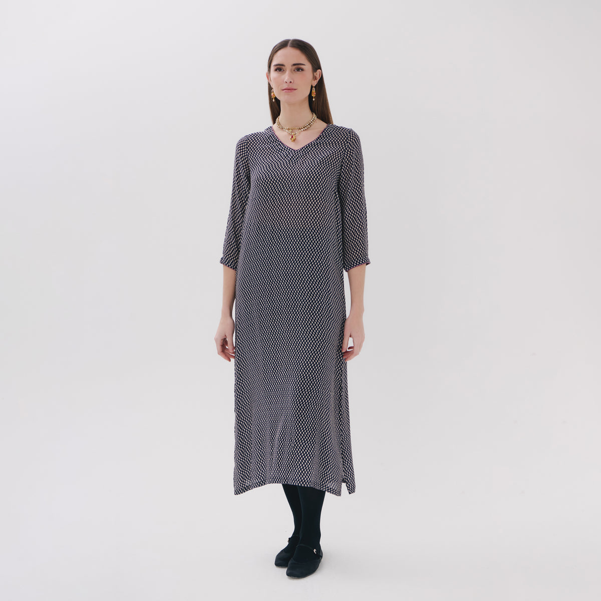 Saphira grey pop dress