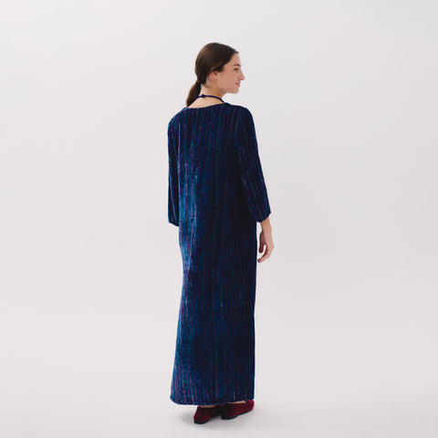 Saphira blue linear dress