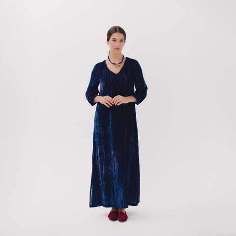 Saphira blue linear dress