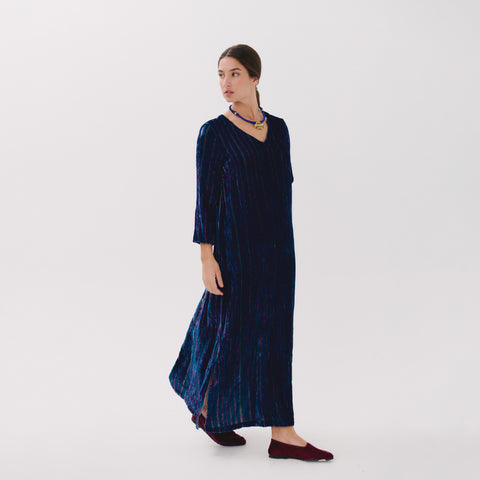 Saphira blue linear dress