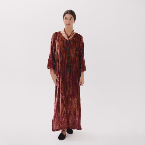 Saphira red linear dress