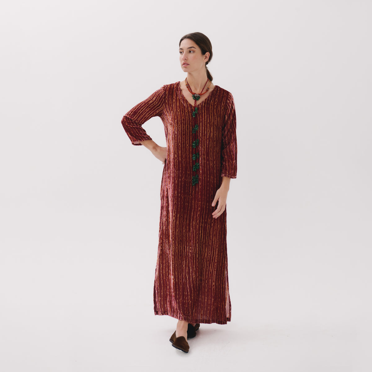 Saphira red linear dress