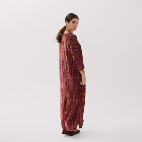 Saphira red linear dress