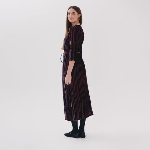 Saphira Brown linear dress