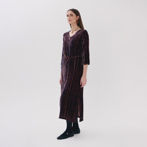 Saphira Brown linear dress