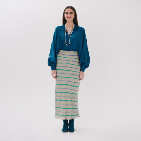Mistral blue tye-dye skirt