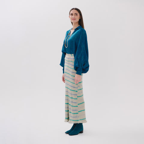Seraphine blue blur blouse