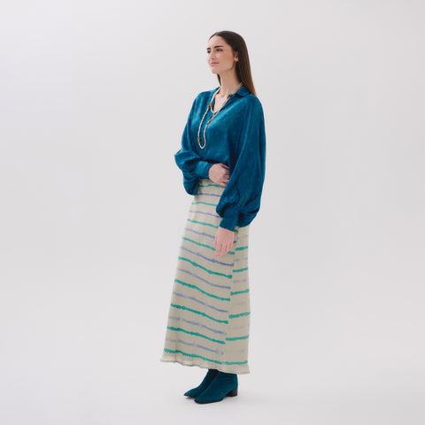 Seraphine blue blur blouse