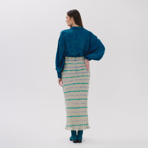 Mistral blue tye-dye skirt