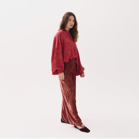 Seraphine red blur blouse