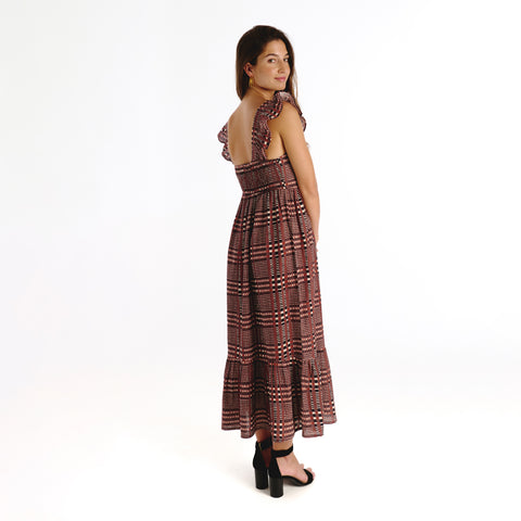 Sia brown tartan Dress