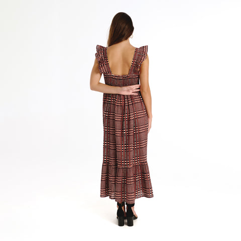 Sia brown tartan Dress