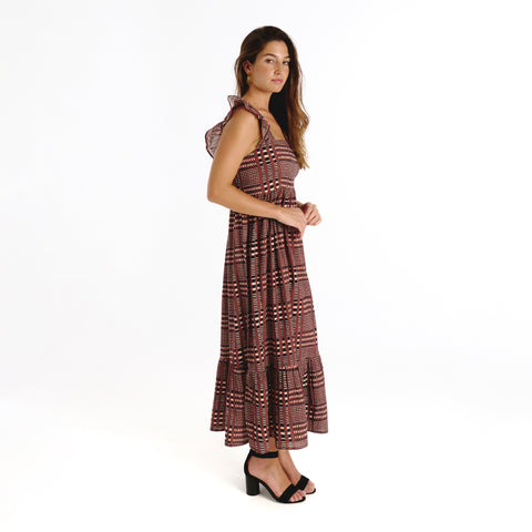Sia brown tartan Dress