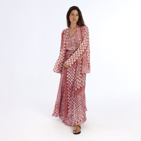 Sira pink batik shrug