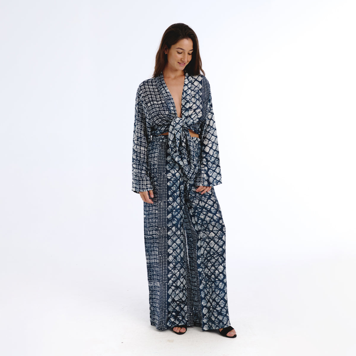 Sira Blue batik shrug