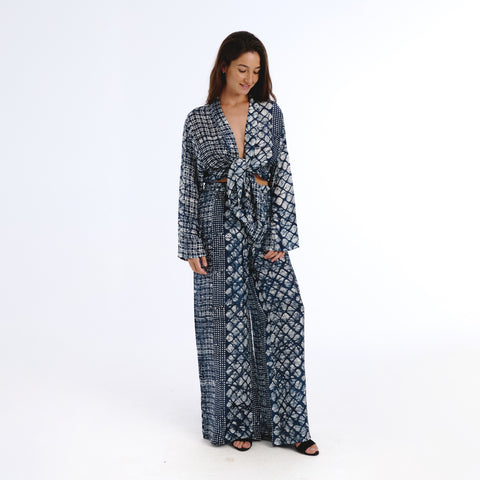 Sira Blue batik shrug