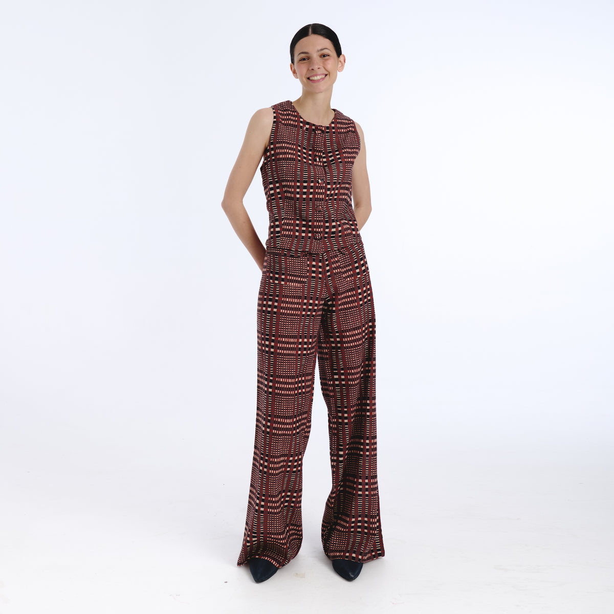 Fae brown tartan trouser