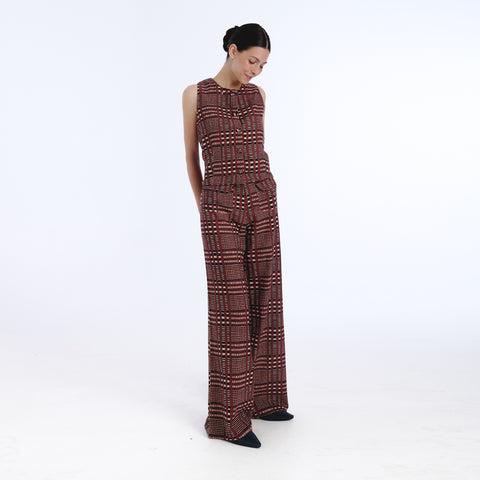 Fae brown tartan trouser