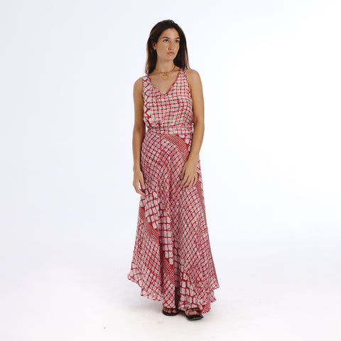 Tima pink batik skirt
