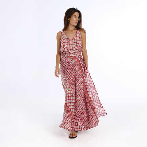 Tima pink batik skirt