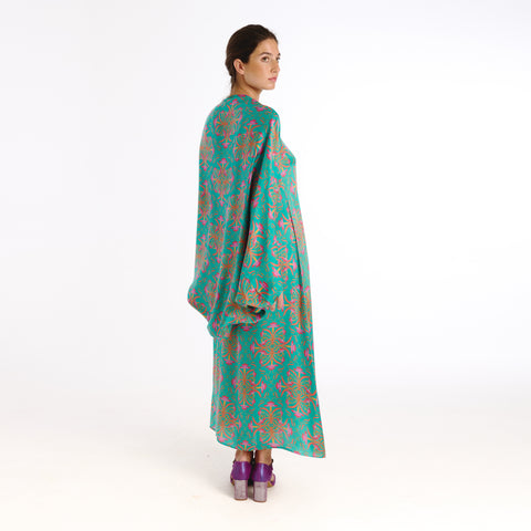 Vale blue blanche flower cape