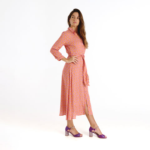 Vina orange mirza dress