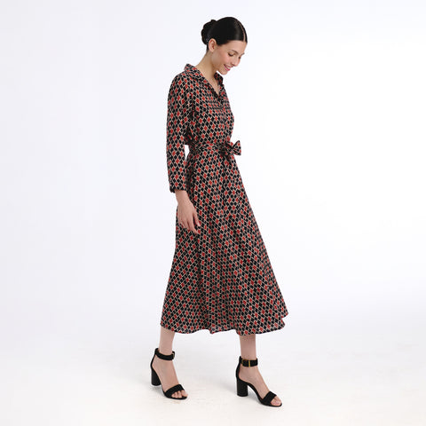Vina black mirza dress