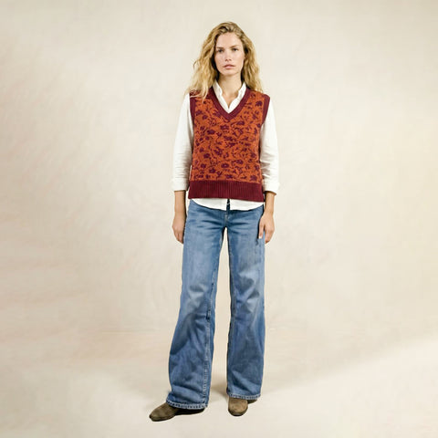 Blunt Orange Pink Cashmere Vest