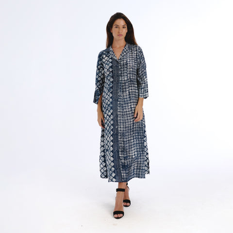 Maia blue batik kurta
