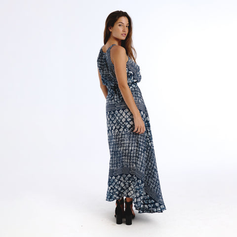 Tima blue batik skirt