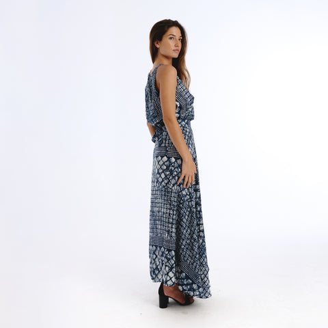 Tinda blue batik top