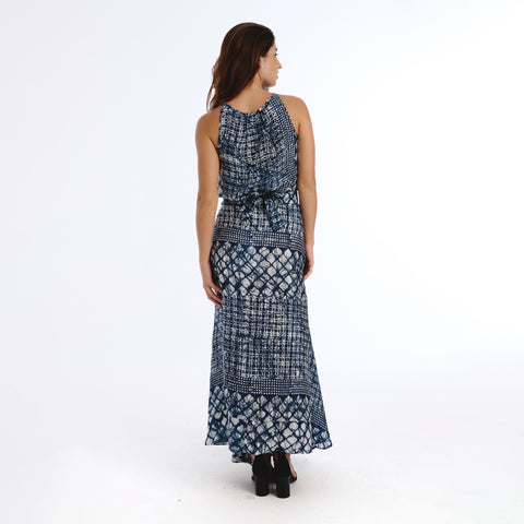 Tinda blue batik top