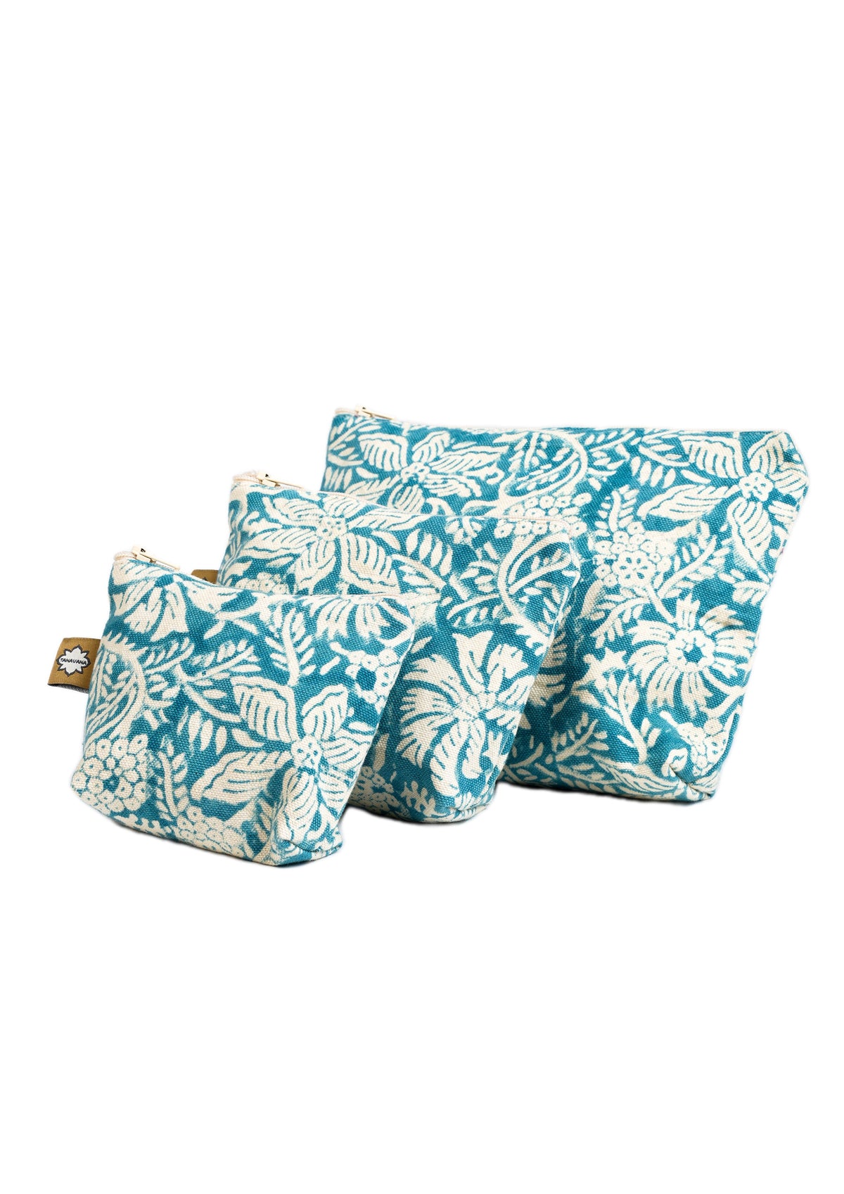 Pouches cyan jaal