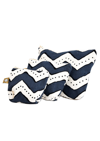 Pouches chevron black
