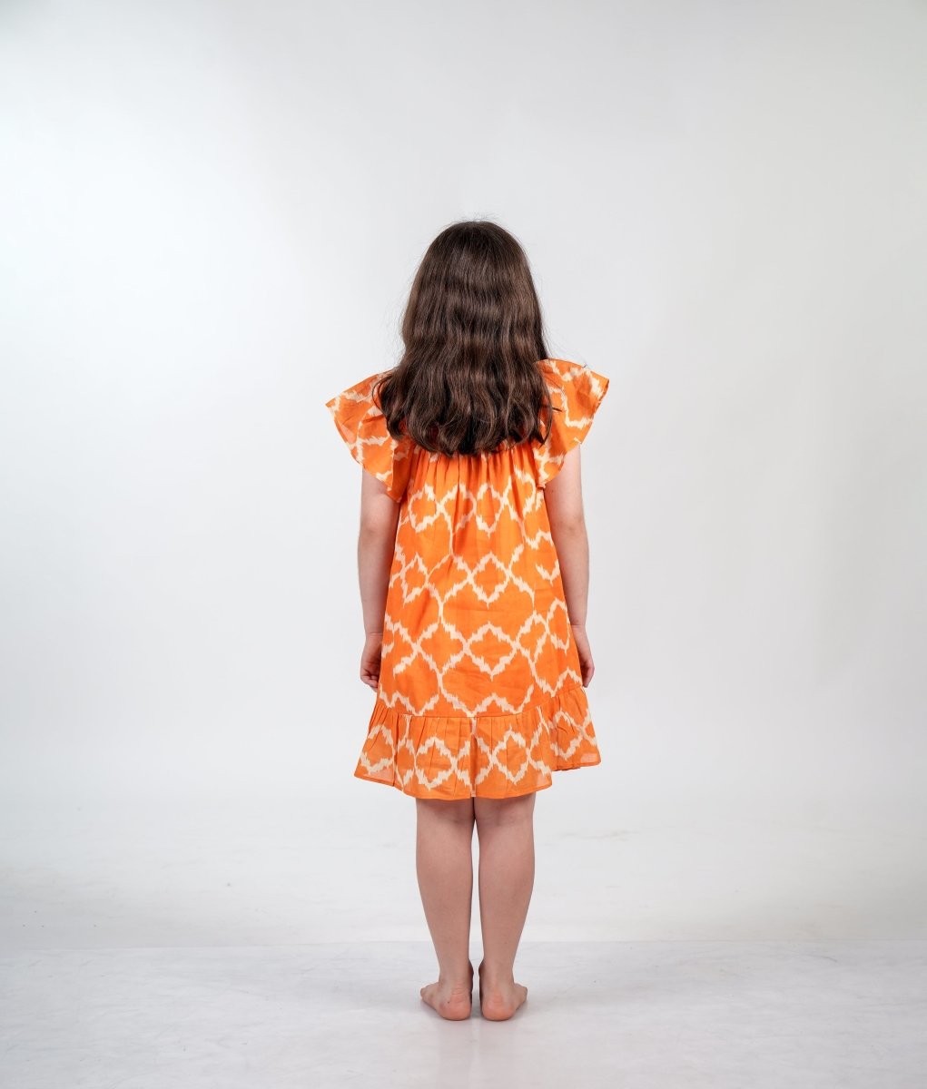 Adria orange dress - TANAVANA INC