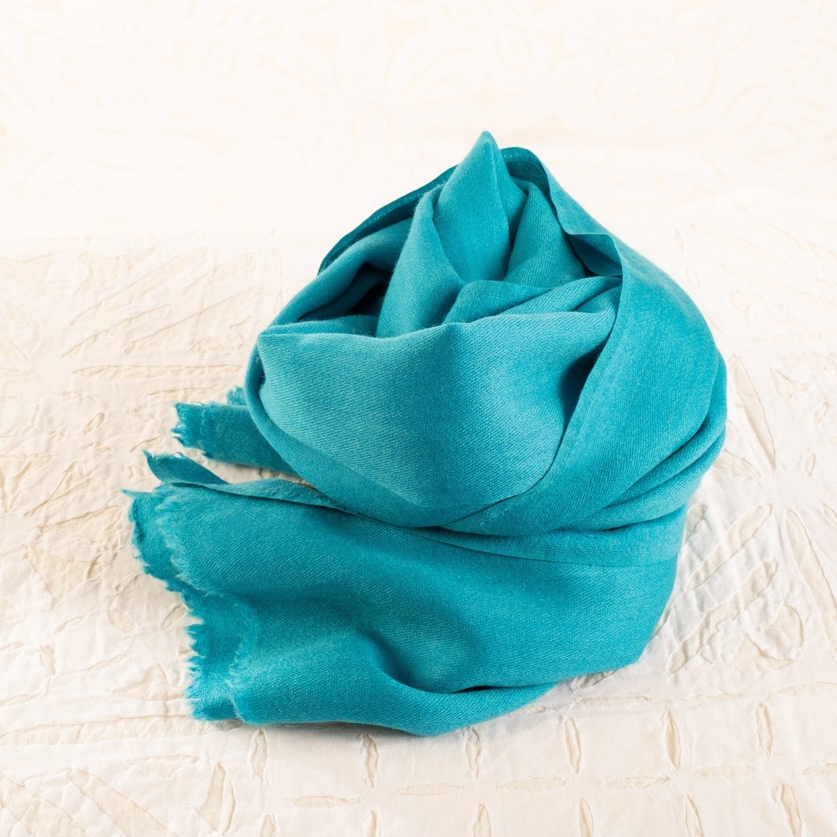 Arila blue maxi shawl in merino and silk - TANAVANA INC