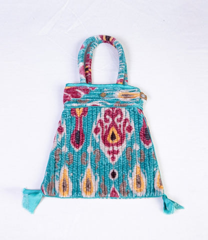 Carol blue ikat Bag - TANAVANA INC