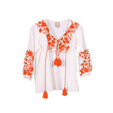 Edimburgo orange blouse Women - TANAVANA INC