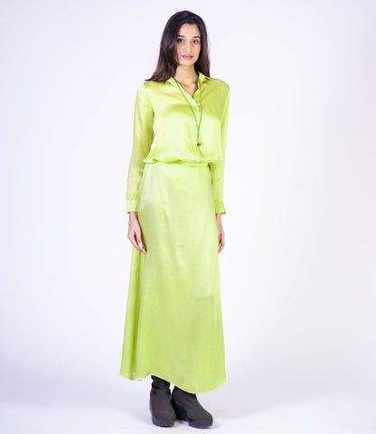 Gala green basic skirt - TANAVANA INC