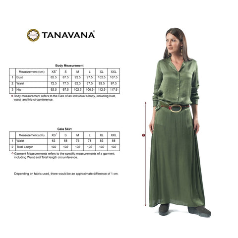 Gala Plain Green skirt - TANAVANA INC