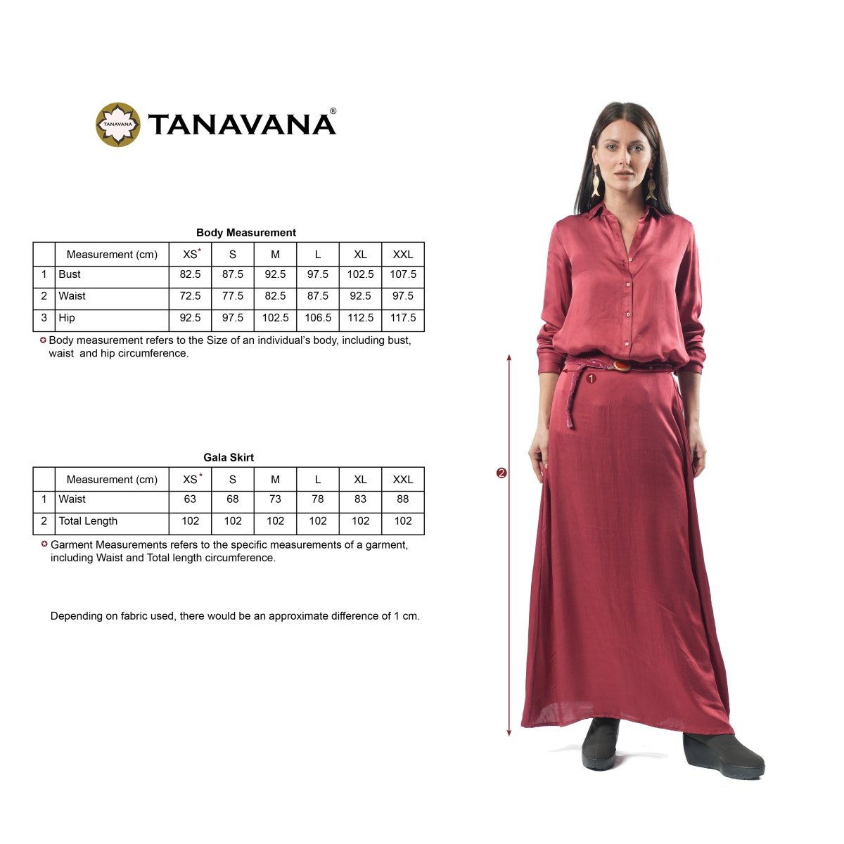 Gala Plain Red skirt - TANAVANA INC