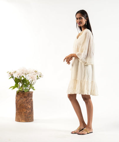 Lada off-white dress - TANAVANA INC