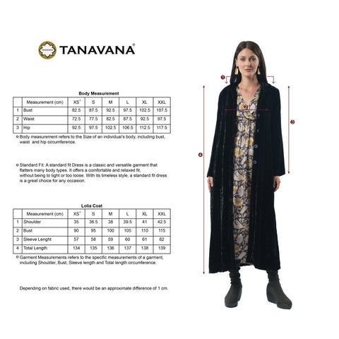 Lolia Black Plain coat - TANAVANA INC