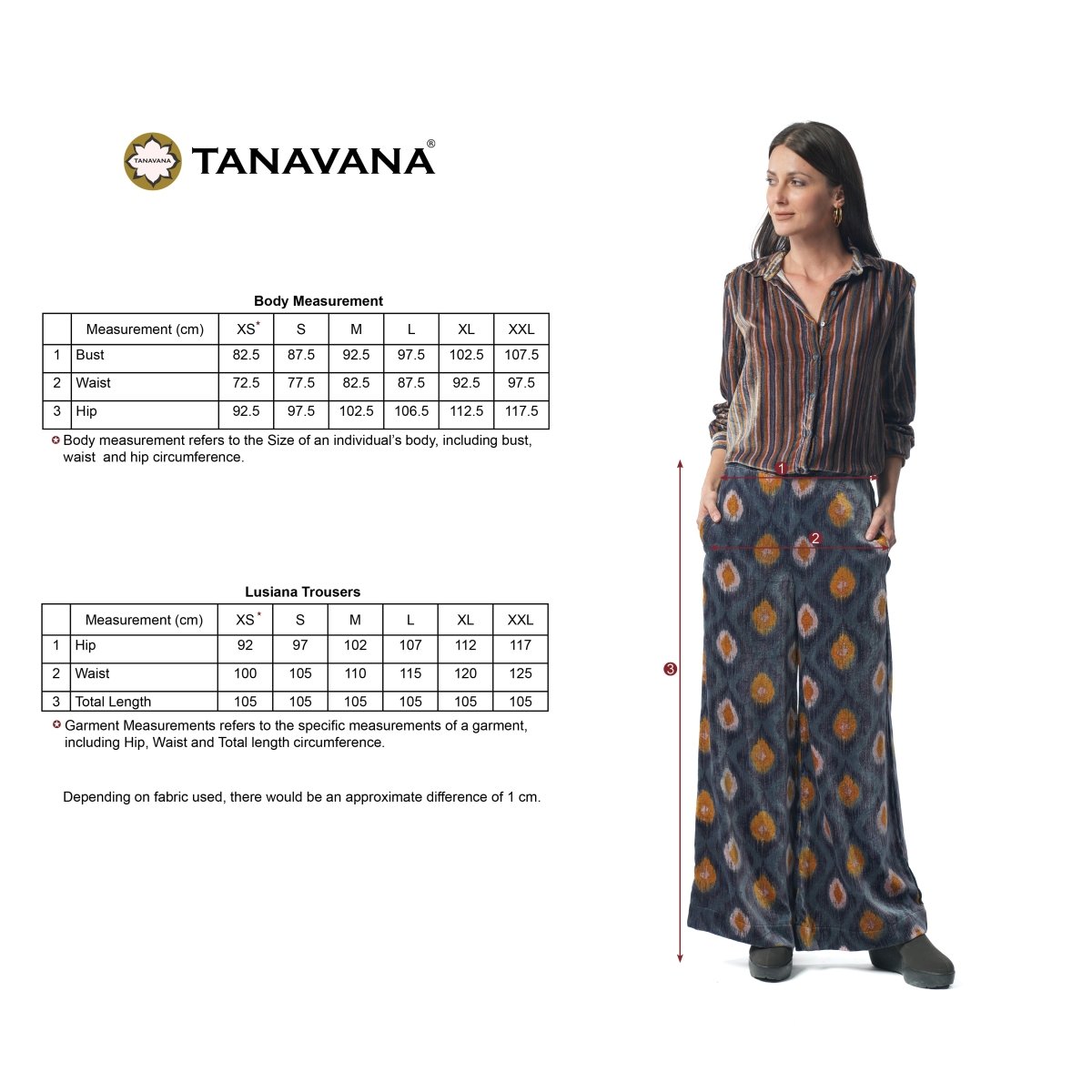 Lusiana Ikat Grey trousers - TANAVANA INC