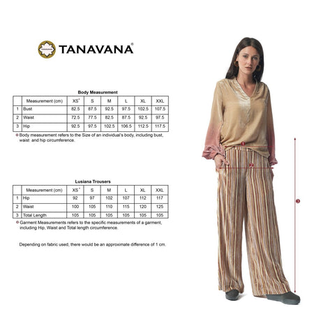 Lusiana Strips Beige trousers - TANAVANA INC