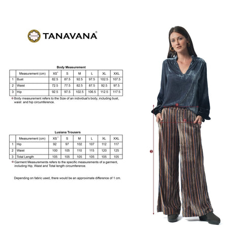 Lusiana Strips Grey trousers - TANAVANA INC