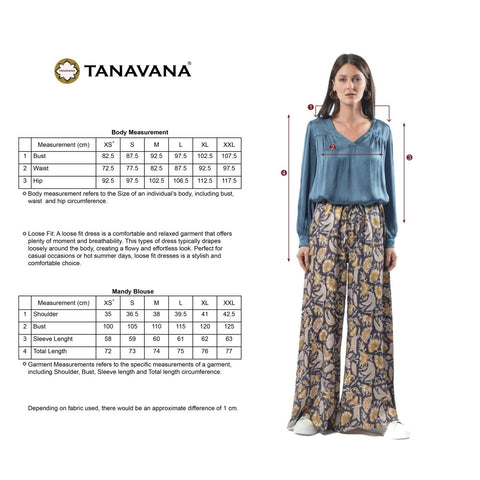 Mandy Grey blouse - TANAVANA INC