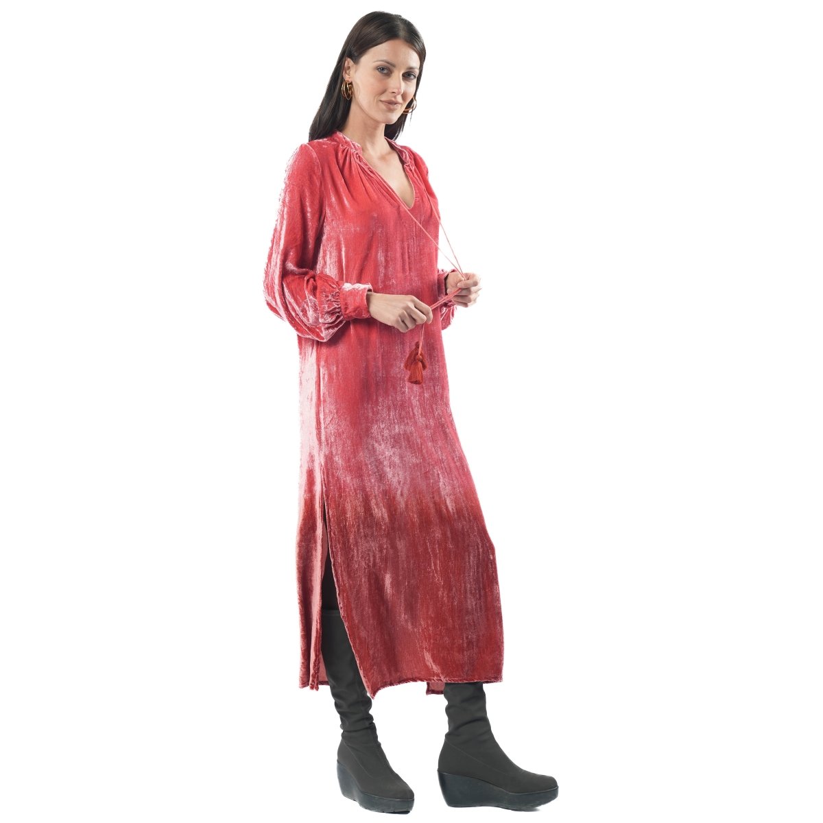 Minnie Ombre Red Dress - TANAVANA INC