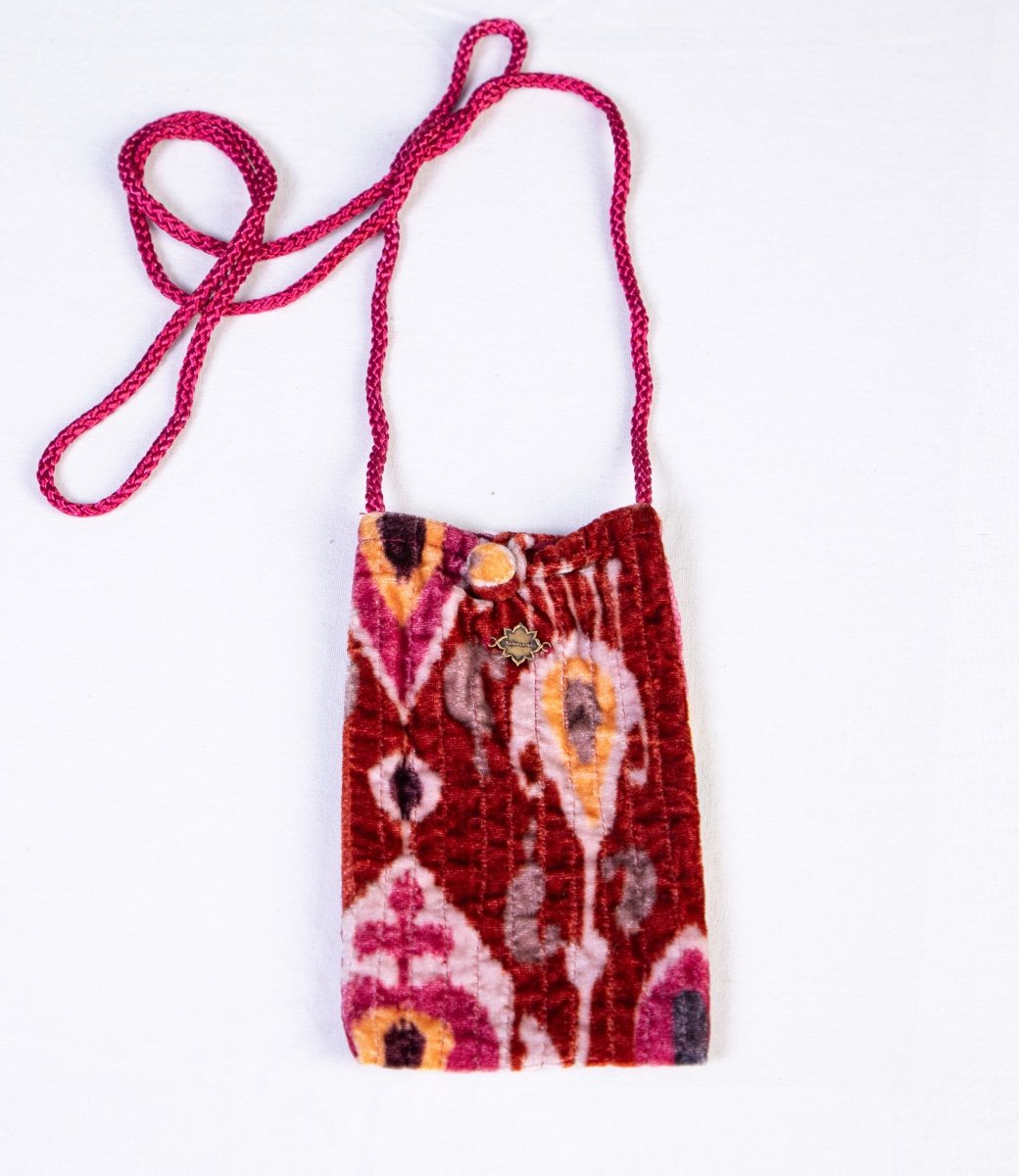 Moba red ikat Bag - TANAVANA INC